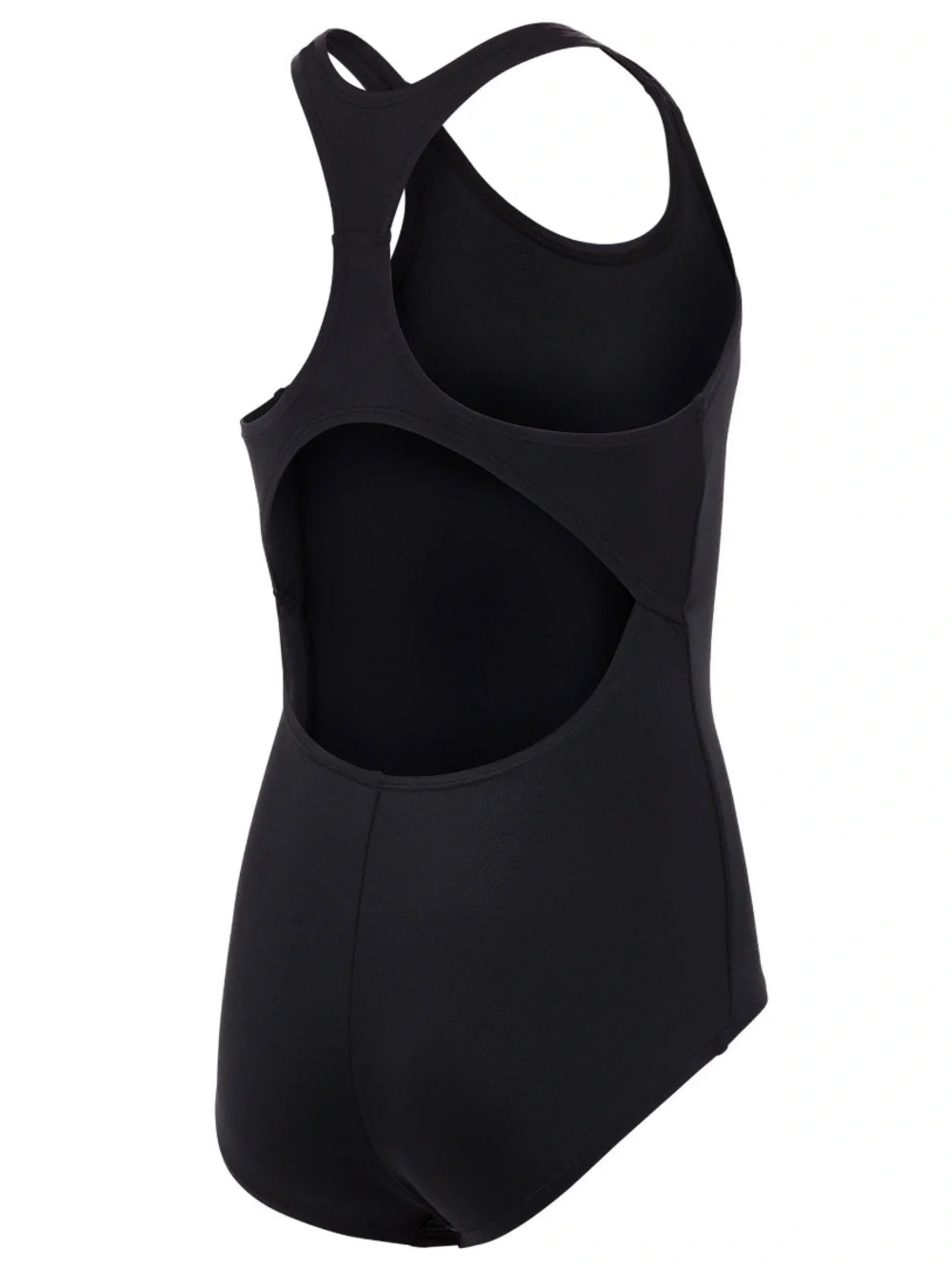 Nike Kids Black One-Piece Swimsuit with White Swoosh